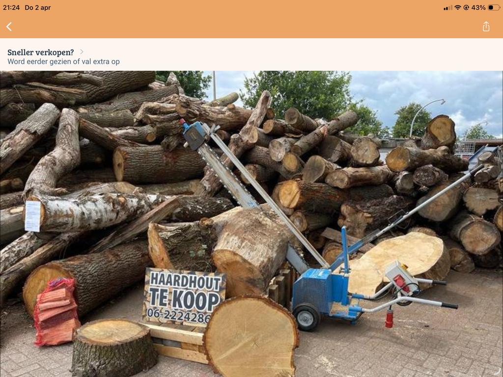Te koop droog en vers haardhout, Tuin en Terras, 6 m³ of meer, Ophalen of Verzenden, Overige houtsoorten, Blokken