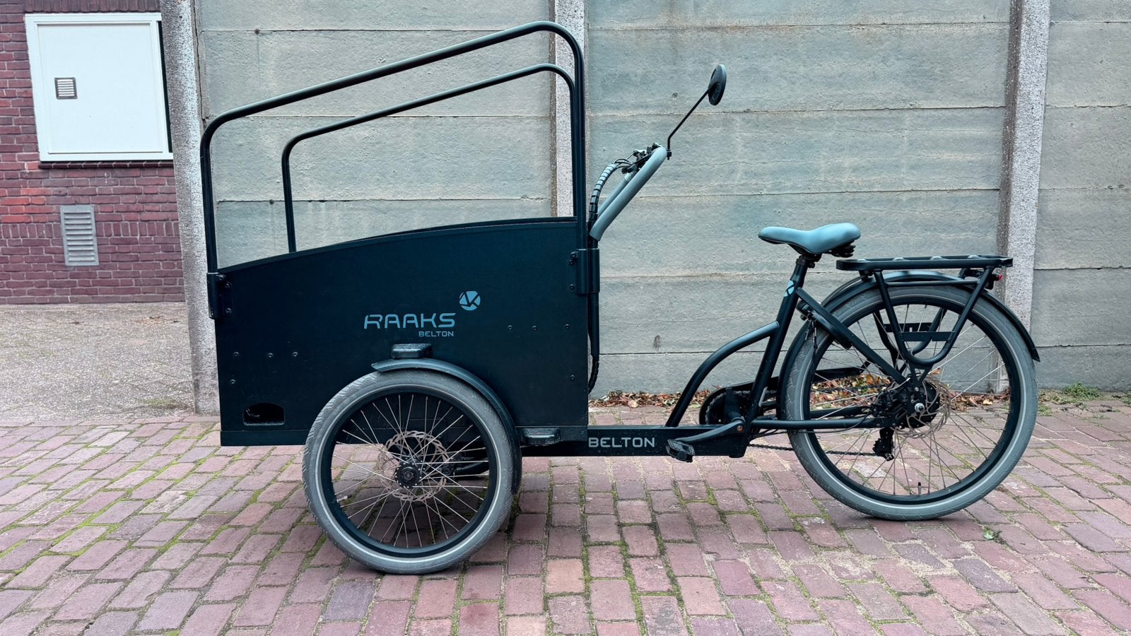 Raaks Belton Driewieler e-Bakfiets - inclusief Huif, Gebruikt, 3 kinderen, Elektrisch, Schijfrem