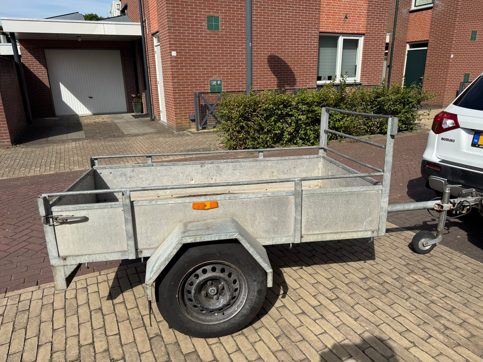 Aanhangwagen aluminium 13 polig  met opzetstuk, Auto diversen, Bagagerekken, Ophalen, Gebruikt