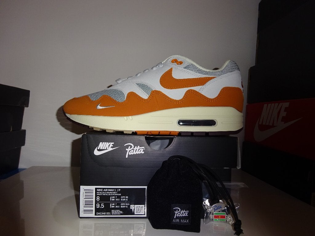 Nike Air Max 1 Patta Waves 'Monarch' Maat 41, Overige kleuren, Nike, Nieuw, Ophalen of Verzenden