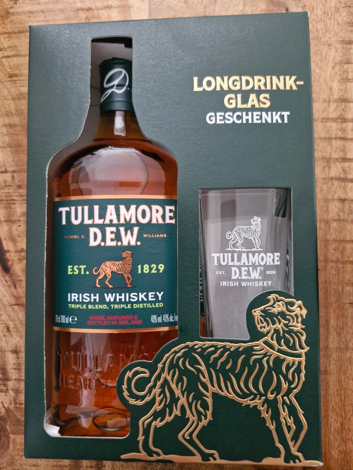 Tullamore Dew Geschenkverpakking met Glas - Meerdere Sets, Verzamelen, Ophalen of Verzenden, Nieuw, Overige gebieden, Overige typen