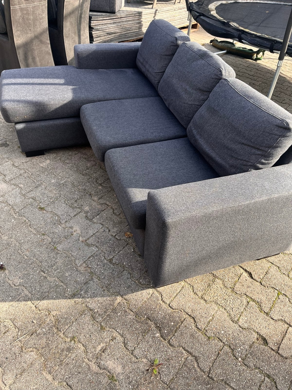 Hoekbank Grijs - Comfortabel en Stijlvol, Ophalen, 250 tot 300 cm, Hoekbank, 75 tot 100 cm