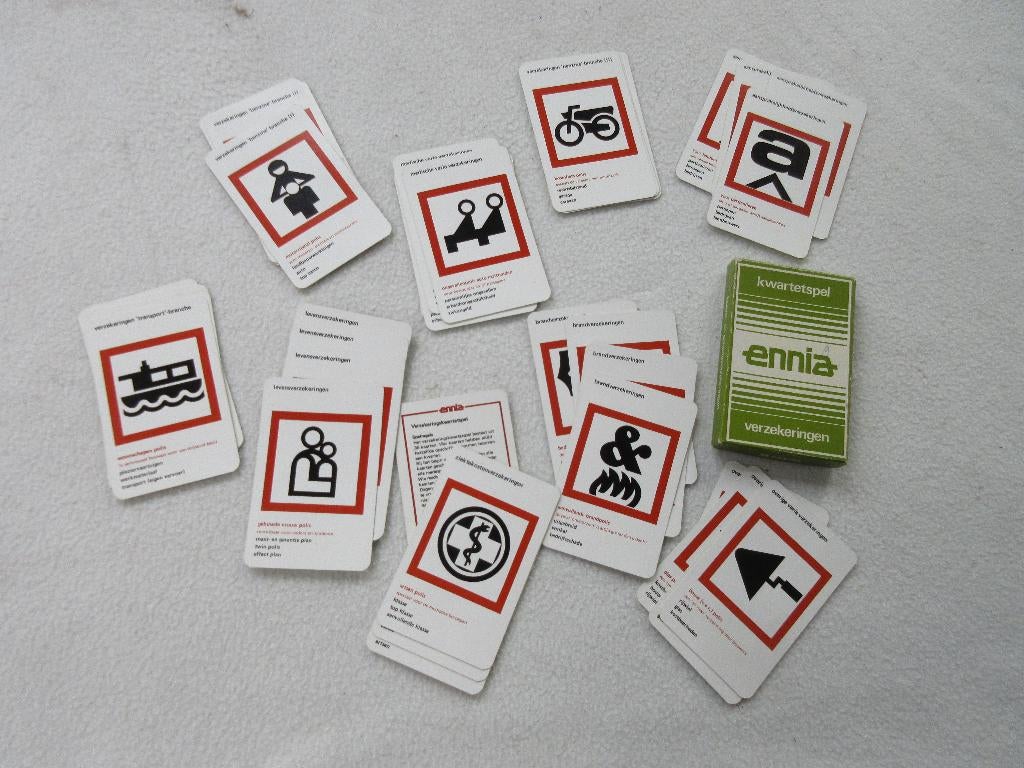 Ennia verzekeringen kwartet, Verzamelen, Ophalen of Verzenden, Zo goed als nieuw, Speelkaart(en)