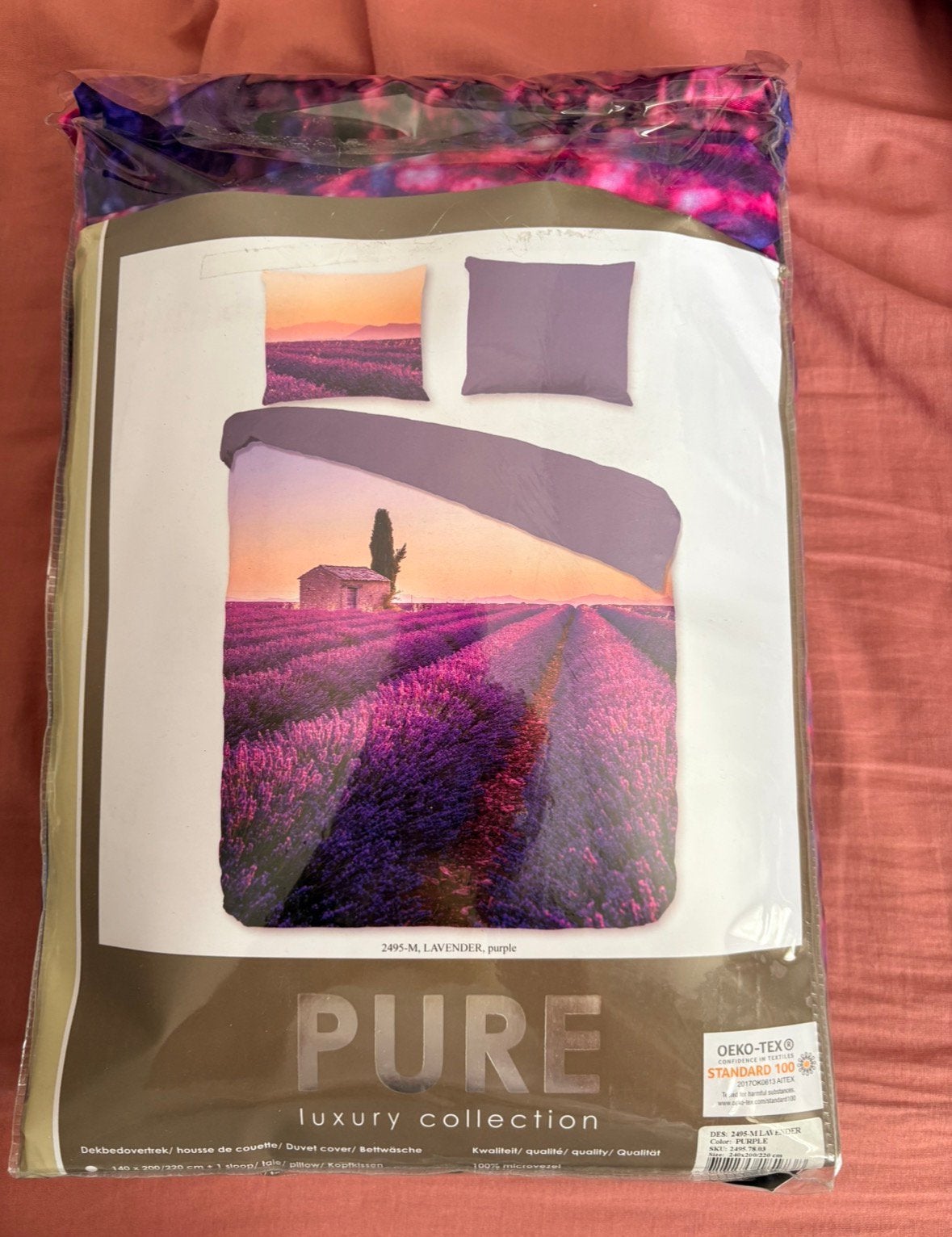 Pure nieuwe lits jumeaux dekbedovertrekset provence, Ophalen of Verzenden, Zo goed als nieuw, Tweepersoons, Dekbedovertrek