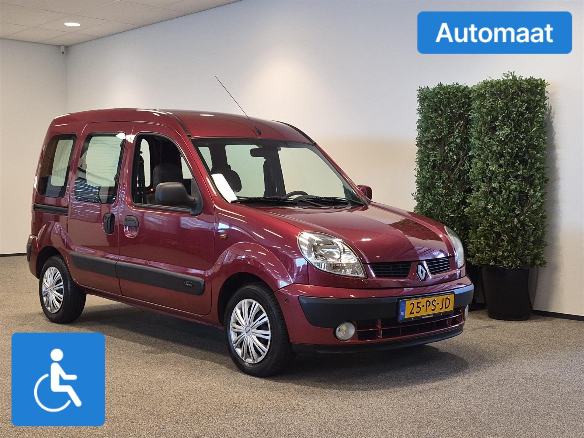 Renault Kangoo Rolstoelauto Automaat (airco) 3+1, Auto's, Stof, Gebruikt, Parkeersensor, 49 €/maand
