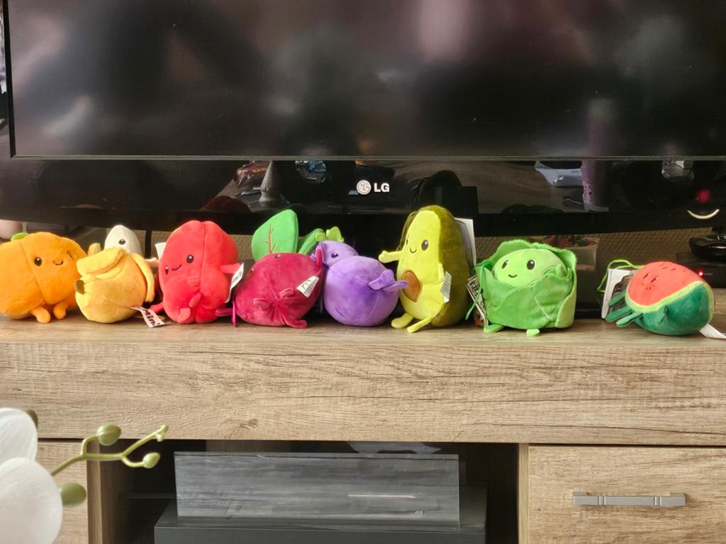 8 Lidl mini's - Groente en fruit knuffels, Ophalen of Verzenden