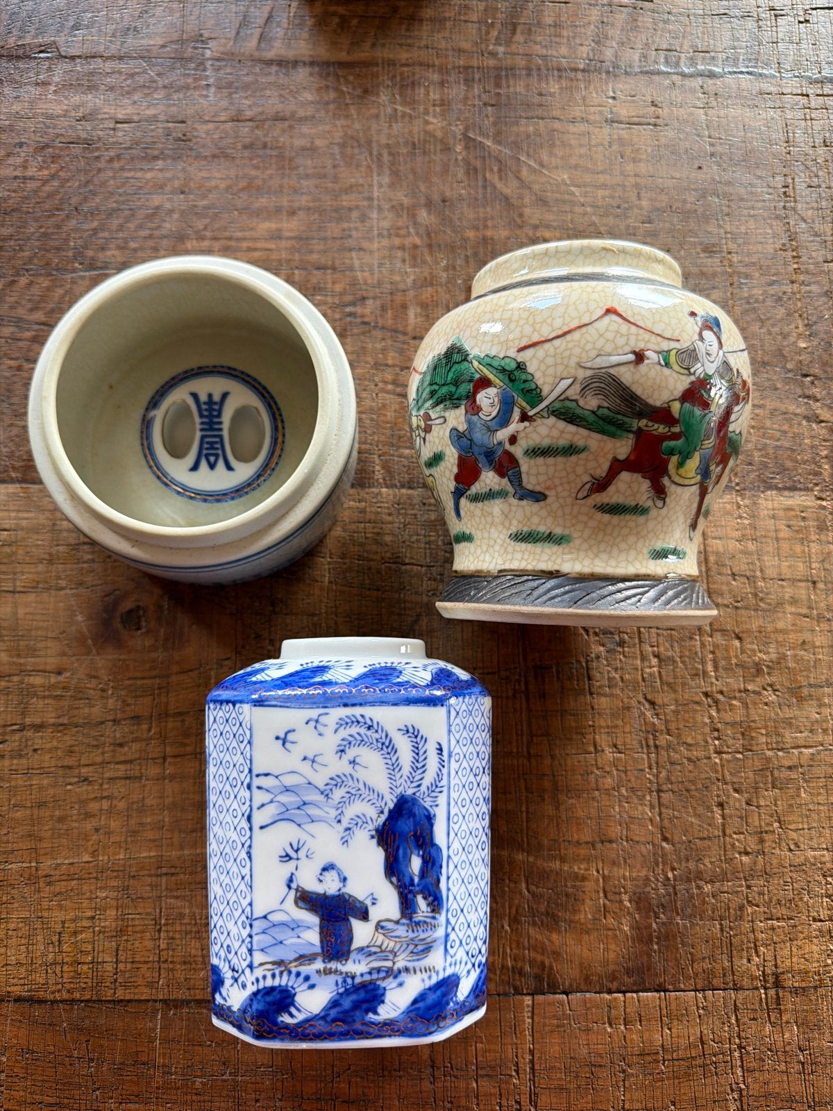 Set van 3 antieke Chinese potten/vazen, Antiek en Kunst, Ophalen of Verzenden