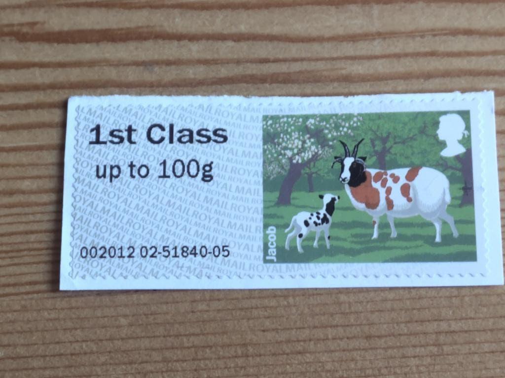 Engeland Post & Go geit Jacob 1st up to 100, Ophalen of Verzenden, Gestempeld