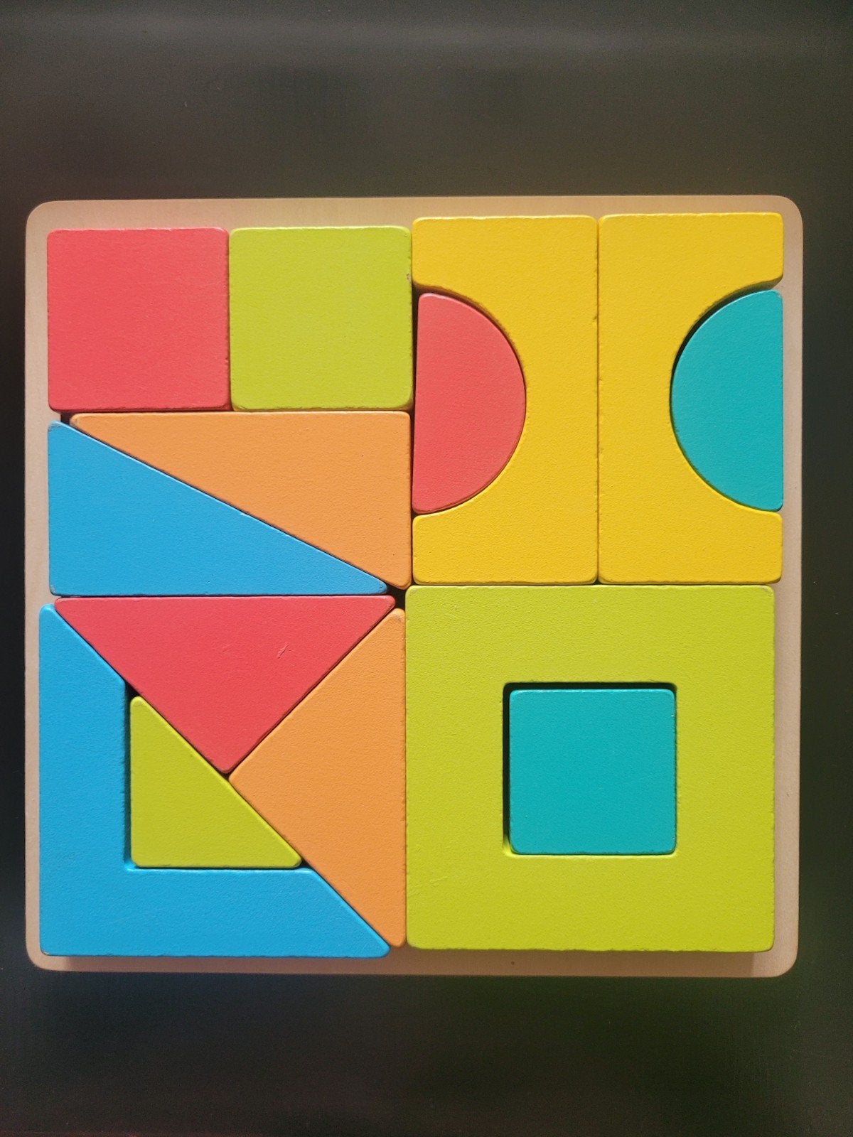 Houten vormenpuzzel voor kinderen - Kleurrijk en educatief, Kinderen en Baby's, Ophalen, Zo goed als nieuw, Overige typen