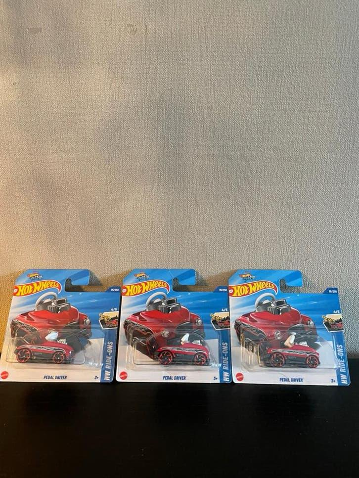 3x hotwheel pedal driver chase!, Ophalen of Verzenden, Zo goed als nieuw