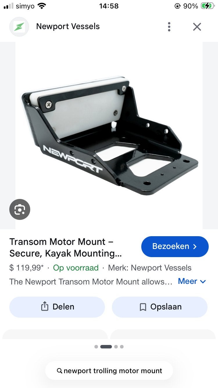 Newport trolling motor mount voor kajaks - Zo goed als nieuw, Ophalen of Verzenden, Zo goed als nieuw, Overige typen