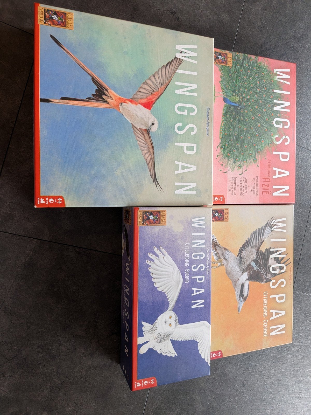 Wingspan bordspel met uitbreidingen, Een of twee spelers, Ophalen, Gebruikt