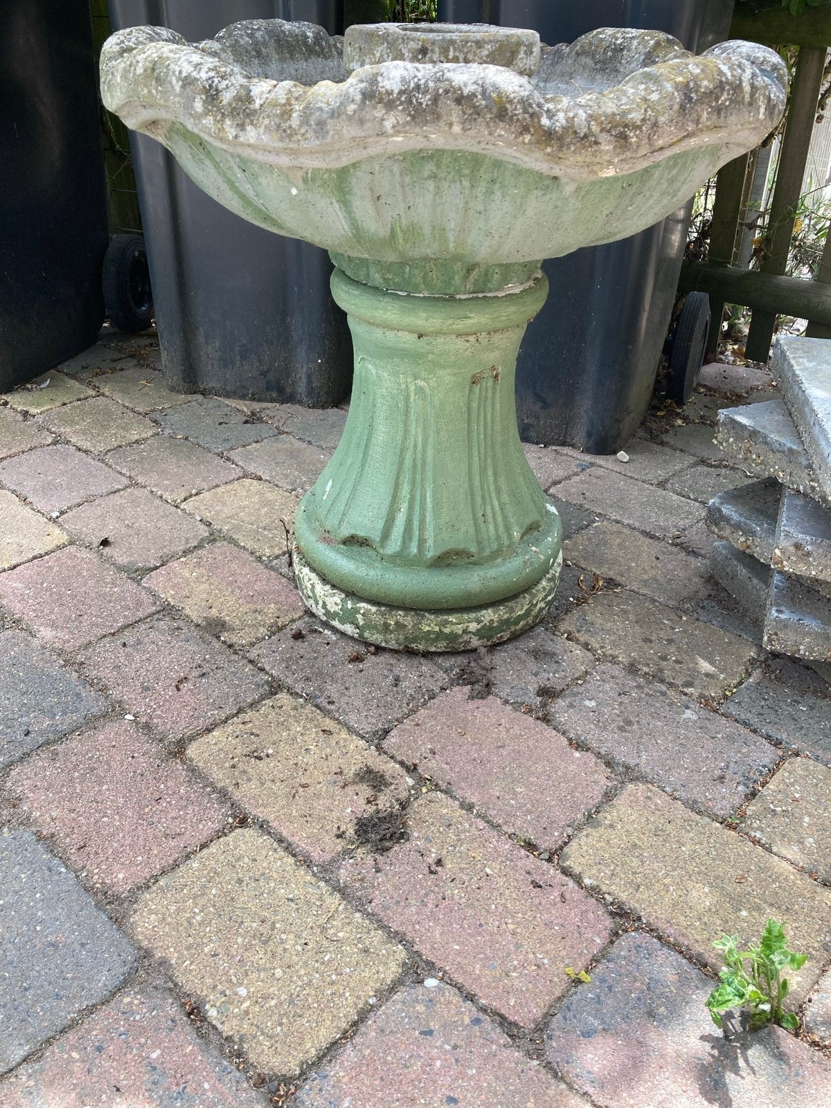 Decoratieve betonnen pot voor tuin of balkon, Tuin en Terras, Ophalen, Balkon, 40 cm of meer, Rond