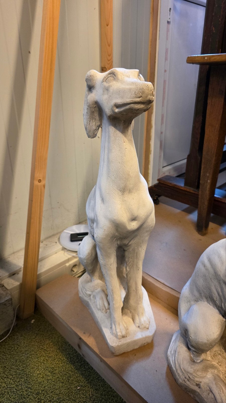 twee grote antieke Engelse whippet honden, Antiek en Kunst, Ophalen