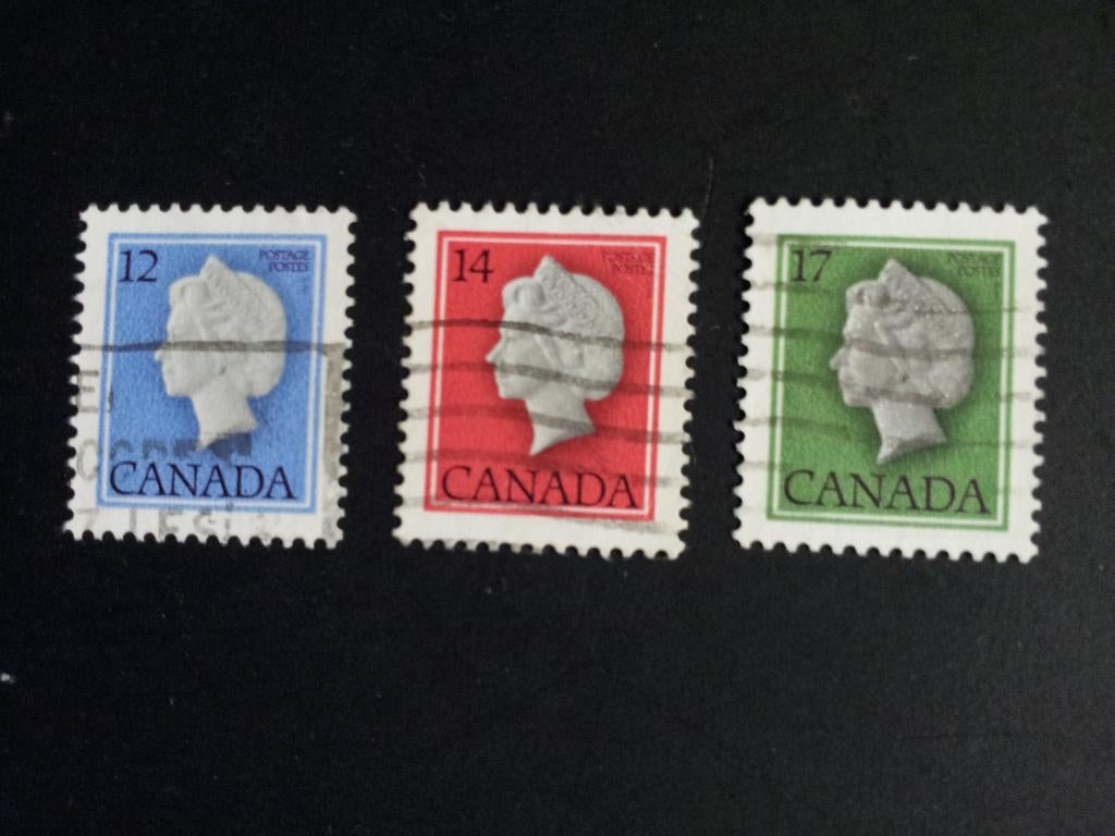 Canada kopjes L Koningin Elizabeth gestempeld, Ophalen of Verzenden, Gestempeld, Noord-Amerika