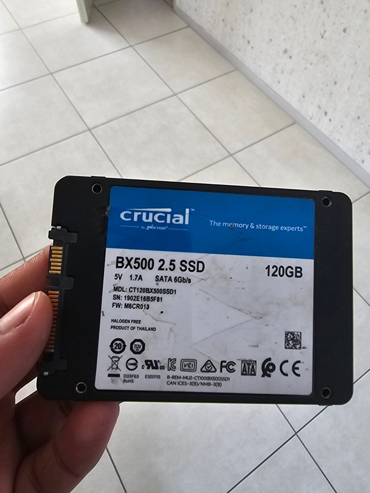 crucial bx500 120gb ssd, Computers en Software, Harde schijven, Intern, Ophalen of Verzenden, Desktop, Crucial BX500