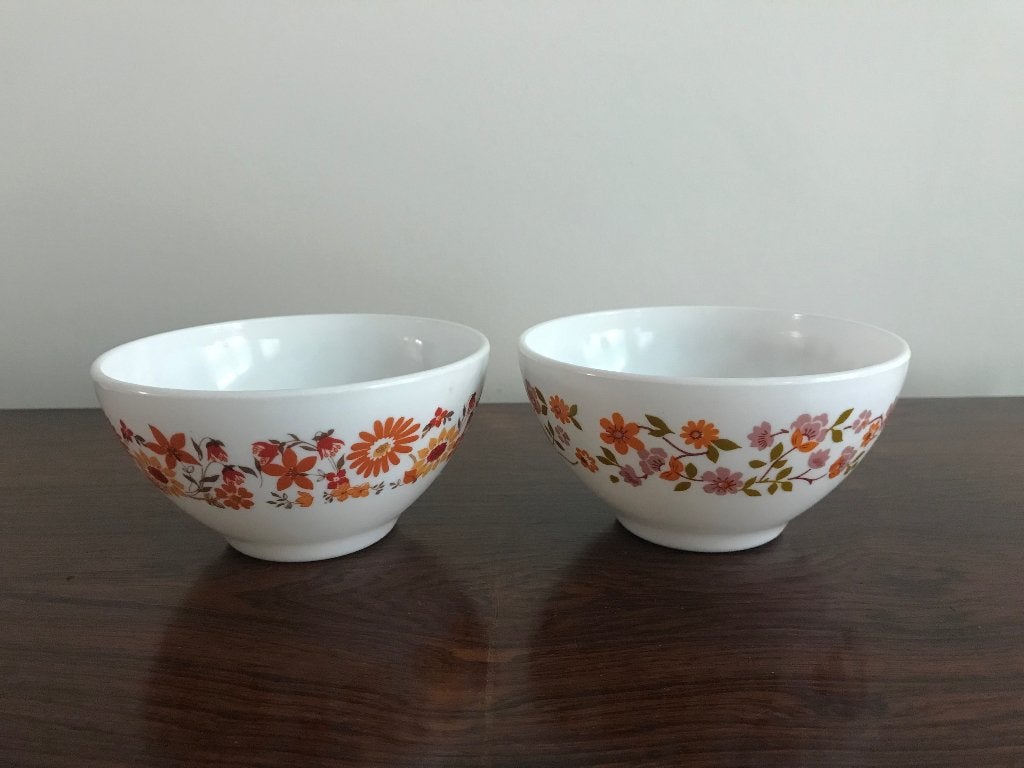 2 x arcopal bowl kom kommetje Scania / zonnebloem margriet, Ophalen of Verzenden, Huis en Inrichting