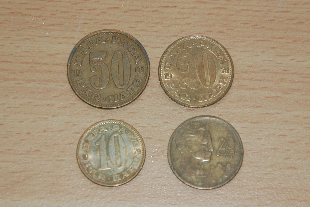10, 20 en 50 Para en 20 Dinara munten Joegoslavië, Verzenden, Joegoslavië, Setje