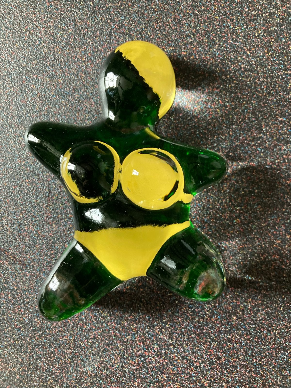 Leonardo Glazen Torso Sculptuur - Groen/Geel, Antiek en Kunst, Glas, Meerkleurig, Gemerkt, Beeld