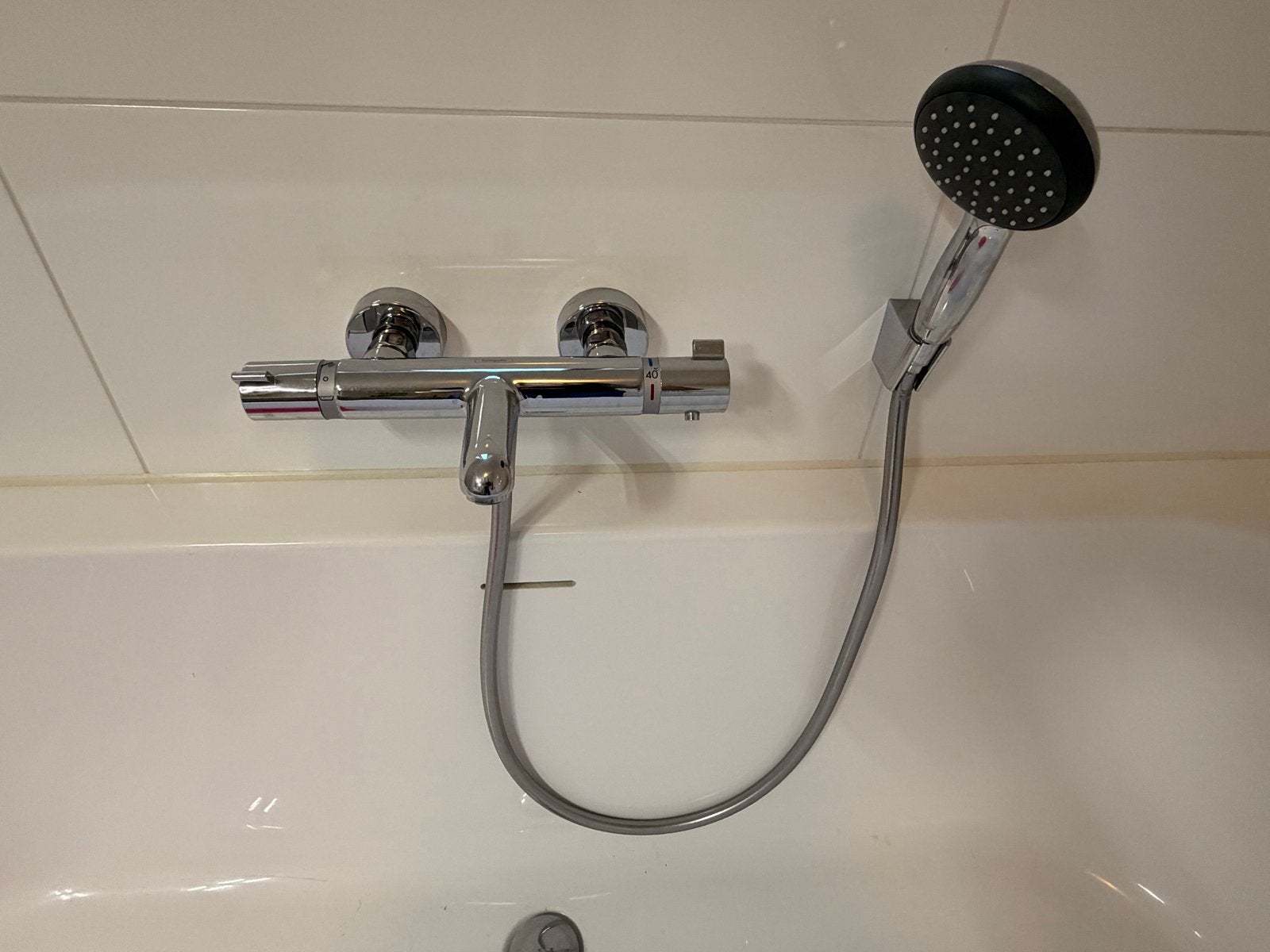 Grohe & Hansgrohe badkraan en doucheset, Ophalen, Gebruikt, Chroom, Kraan