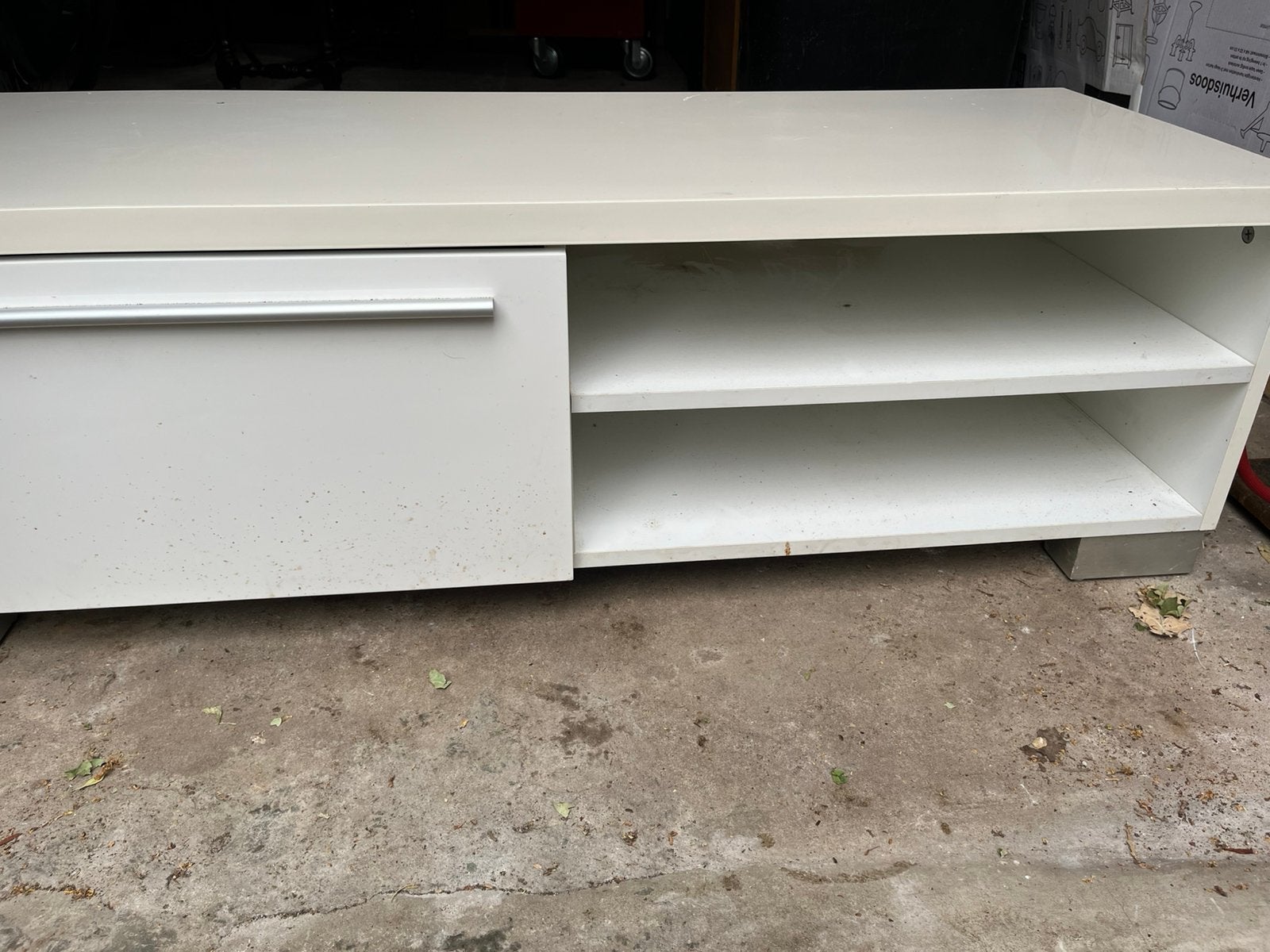 TV meubel wit, Huis en Inrichting, Ophalen, Gebruikt, 100 tot 150 cm, Minder dan 100 cm