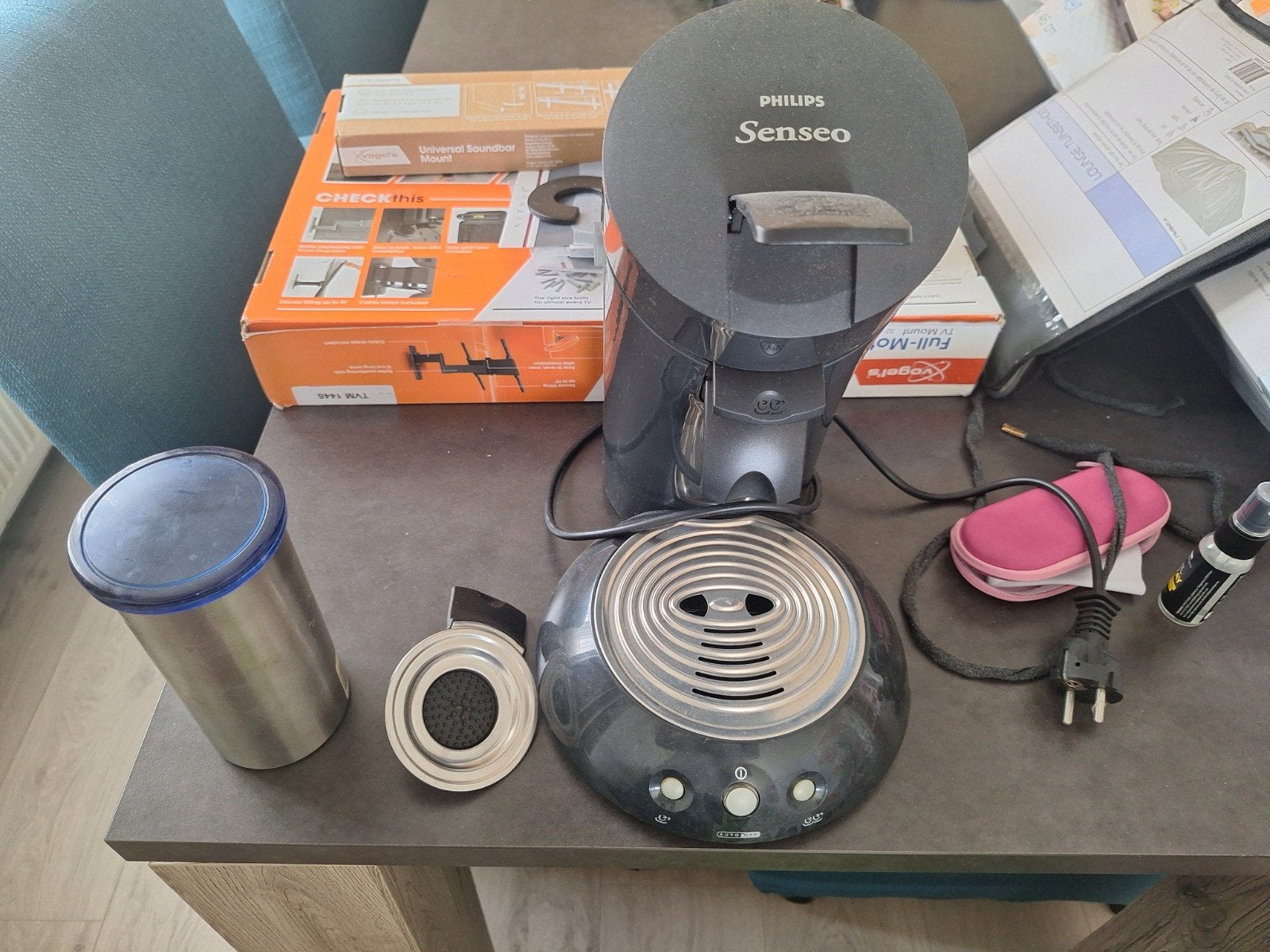 Philips Senseo Koffiezetapparaat met 2 Padhouders, Ophalen, Koffiepads en cups, Koffiemachine, Zo goed als nieuw