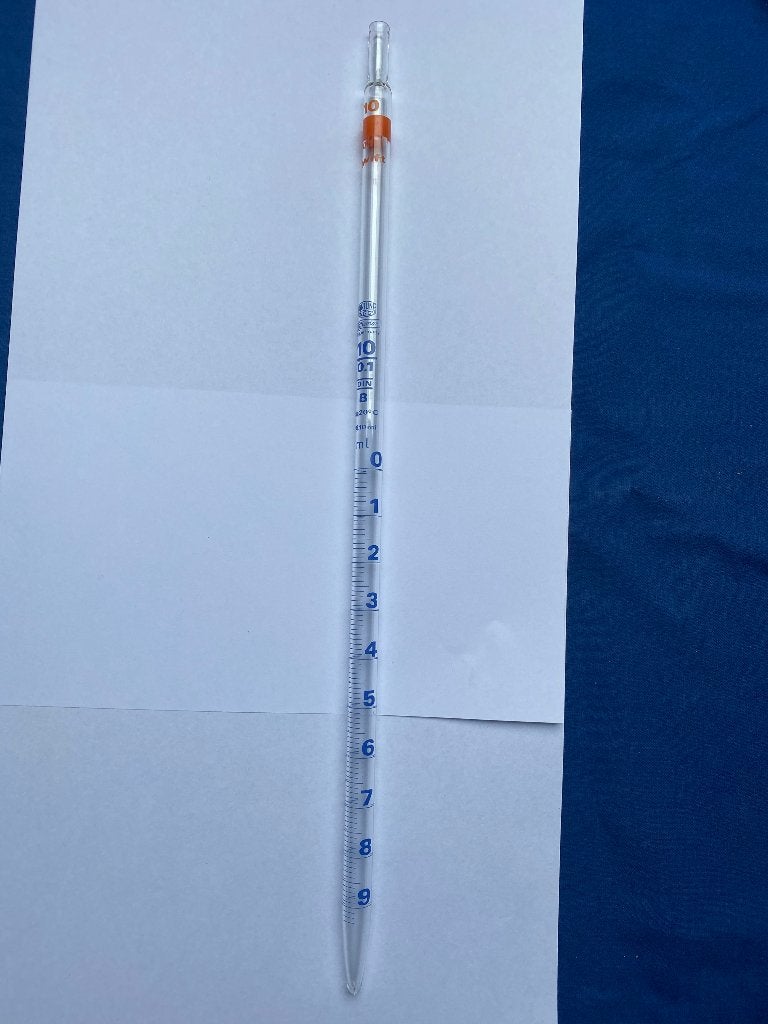Meetpipet 10 ml/0.10 gegradueerd(laboratorium), Ophalen of Verzenden, Nieuw