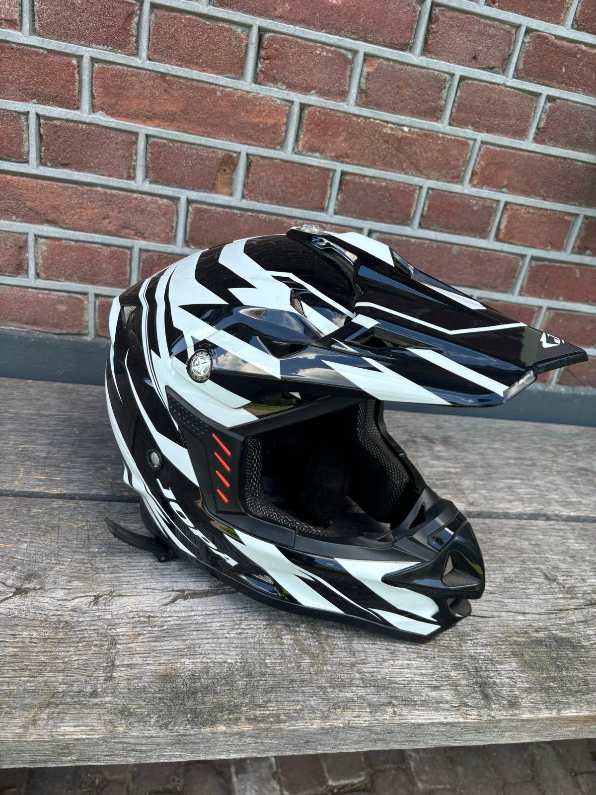 Jopa Offroadhelm Zwart/Wit - Maat XL, Overige merken, XL, Ophalen of Verzenden, Tweedehands
