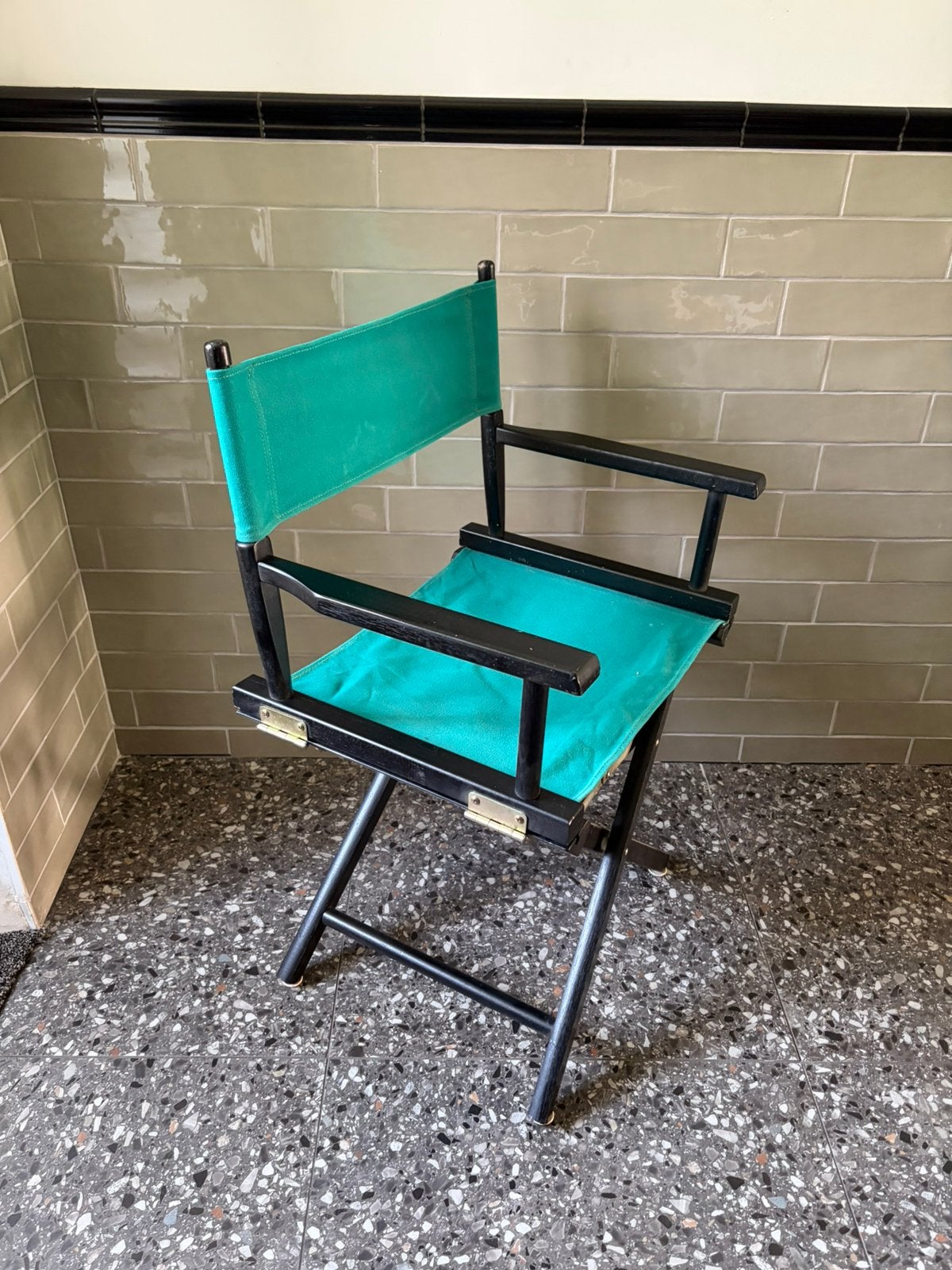 regisseursstoel izgst inklapbaar, Huis en Inrichting, Stoelen, Ophalen, Zo goed als nieuw, Zwart, Eén