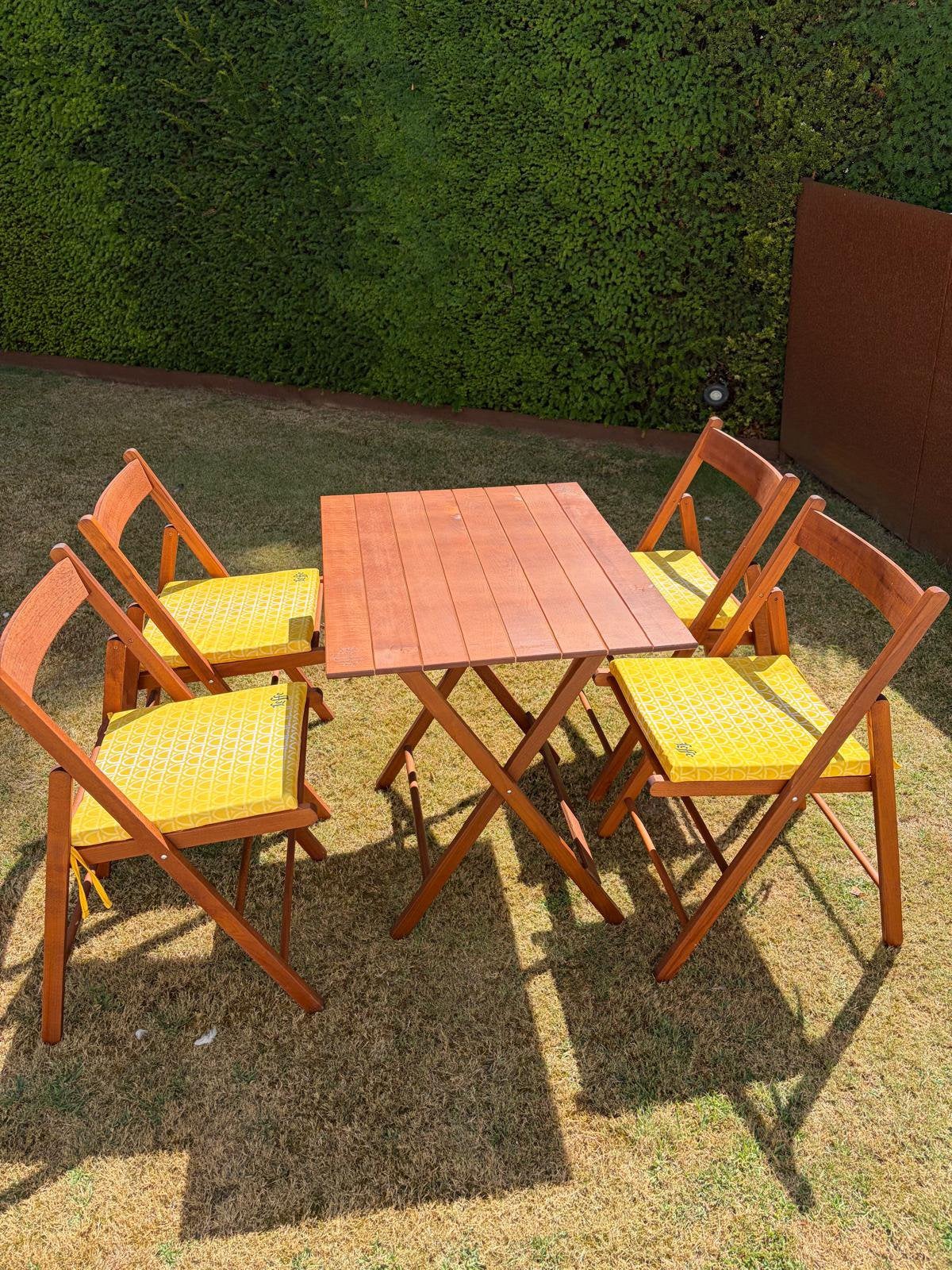 Tuinsetje Leffe hout inklapbaar, Ophalen, 4 zitplaatsen, Nieuw, Tuinset