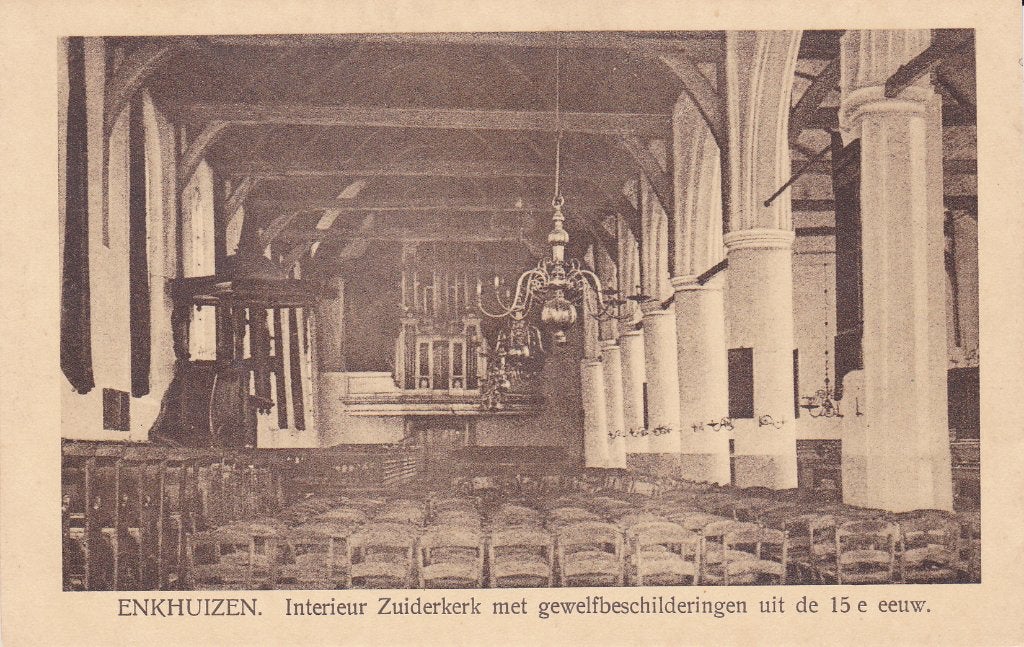 Enkhuizen Zuiderkerk Interieur 15e Eeuw, Verzenden, Voor 1920, Ongelopen, Noord-Holland