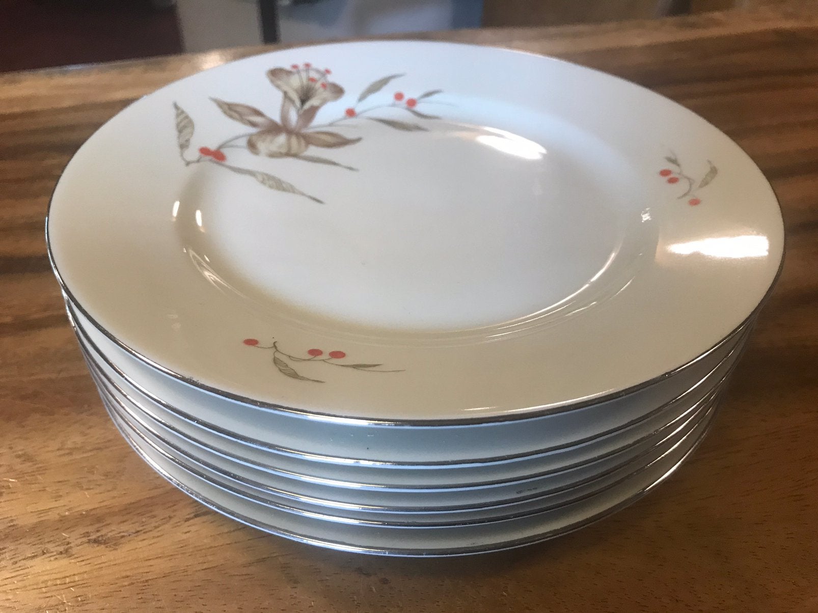 Spenzo Amsturdam,6 vintage ontbijt borden,doorsnee 20,5 cm, Ophalen of Verzenden