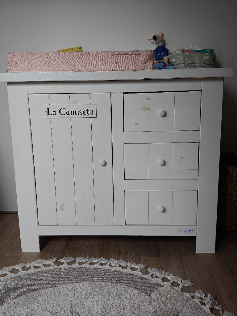 Commode whitewash, Kinderen en Baby's, Kinderkamer | Commodes en Kasten, Ophalen, Gebruikt, 50 tot 70 cm, 100 cm of meer