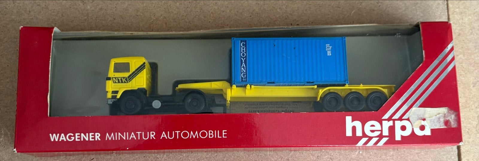 Herpa Wagener Miniatuur Auto NTK Vrachtwagen met Container, Ophalen of Verzenden, Nieuw, Bus of Vrachtwagen, Herpa