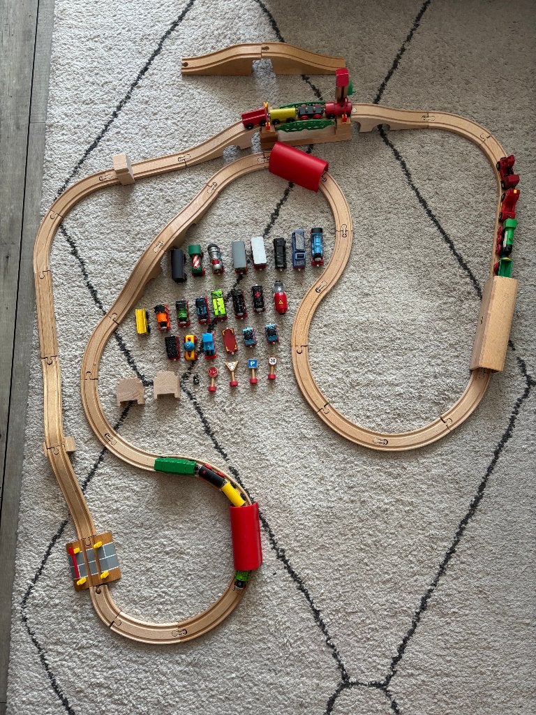 houten treinbaan brio - grote collectie, Kinderen en Baby's, Speelgoed | Houten speelgoed, Ophalen, Gebruikt, Overige typen
