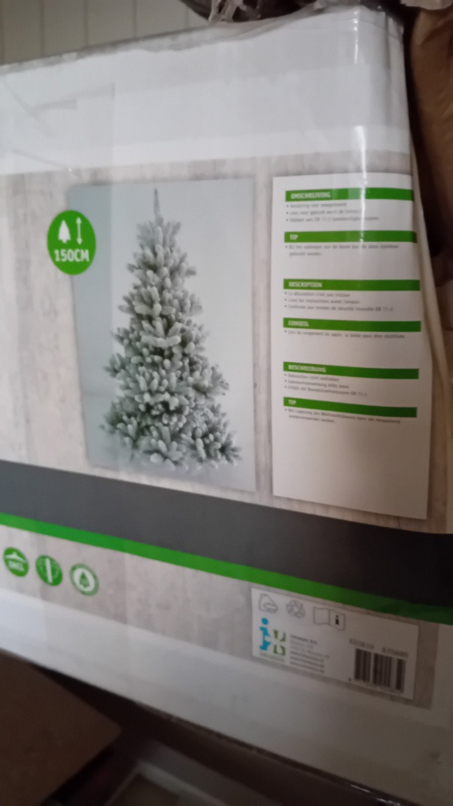wit besneeuwde kunstkerstboom 150cm, Ophalen, Zo goed als nieuw