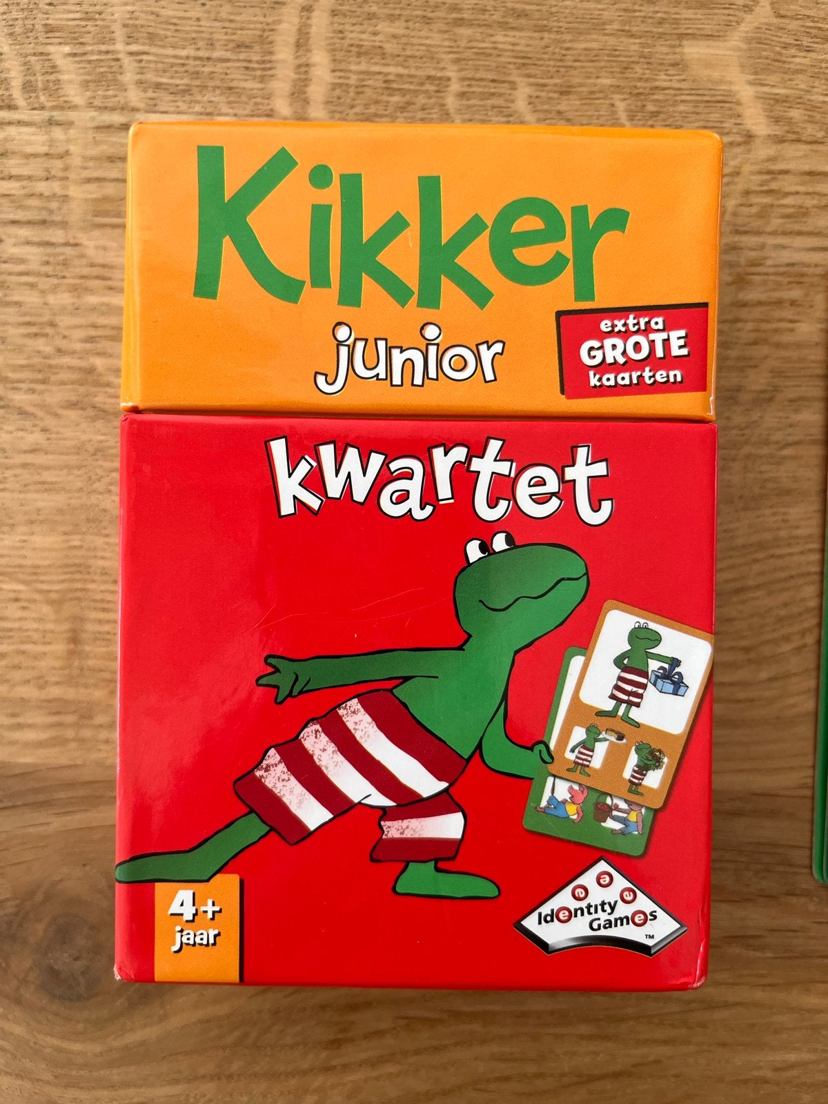 Kikker Junior Kwartet - Extra Grote Kaarten, Drie of vier spelers, Ophalen of Verzenden, Gebruikt