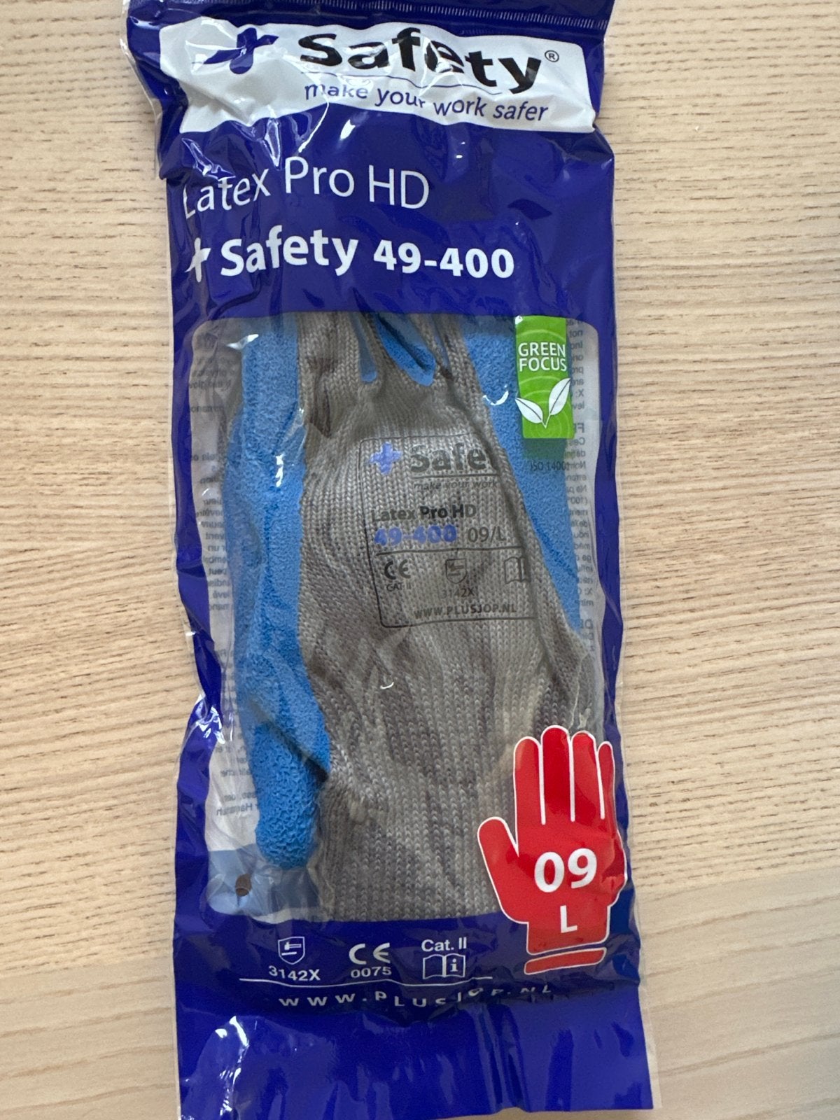 Werkhandschoenen Latex Pro HD Safety 49-400 Maat 09/L, Ophalen of Verzenden, Nieuw