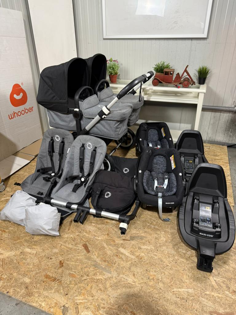 Bugaboo donkey twin, Ophalen of Verzenden, Zo goed als nieuw, Bugaboo, Verstelbare duwstang