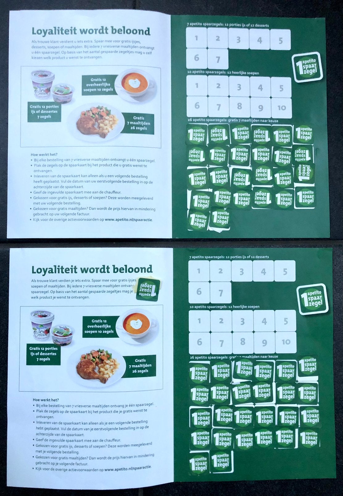 Volle spaarkaarten van Apetito (2 stuks) per stuk € 10,00, Ophalen, Winkel, Super of Benzinepomp, Volle spaarkaart