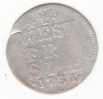 26-924 West Friesland 2 stuiver 1731, Vóór koninkrijk, Zilver, Losse munt, Overige waardes