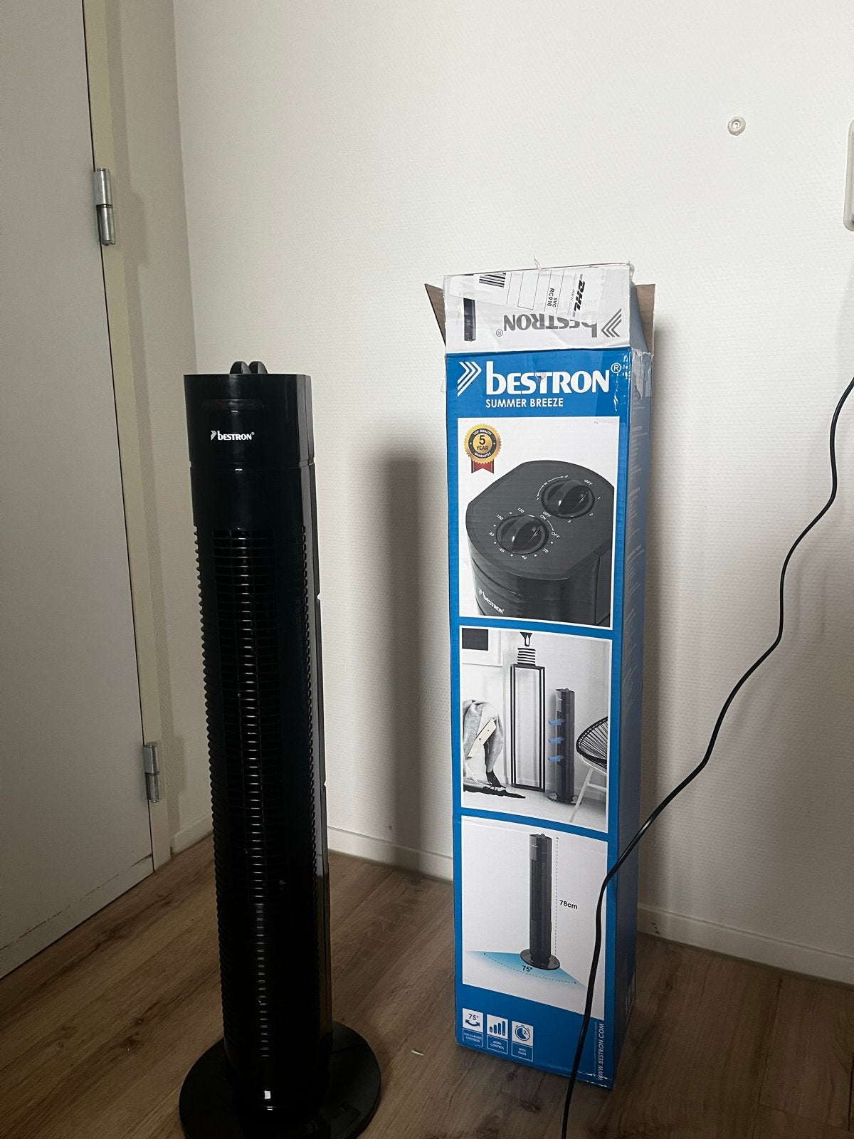 Fan - Bestron AFT760Z Torenventilator Zwart, Ophalen, Nieuw, Torenventilator