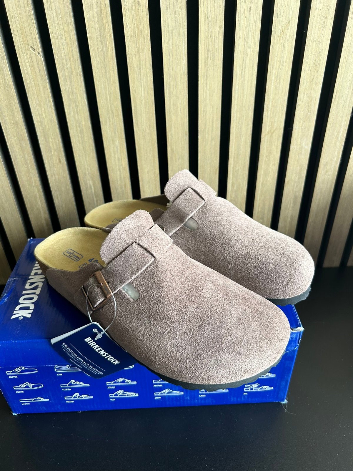 Birkenstock Boston, Ophalen of Verzenden, Zo goed als nieuw, Zwart