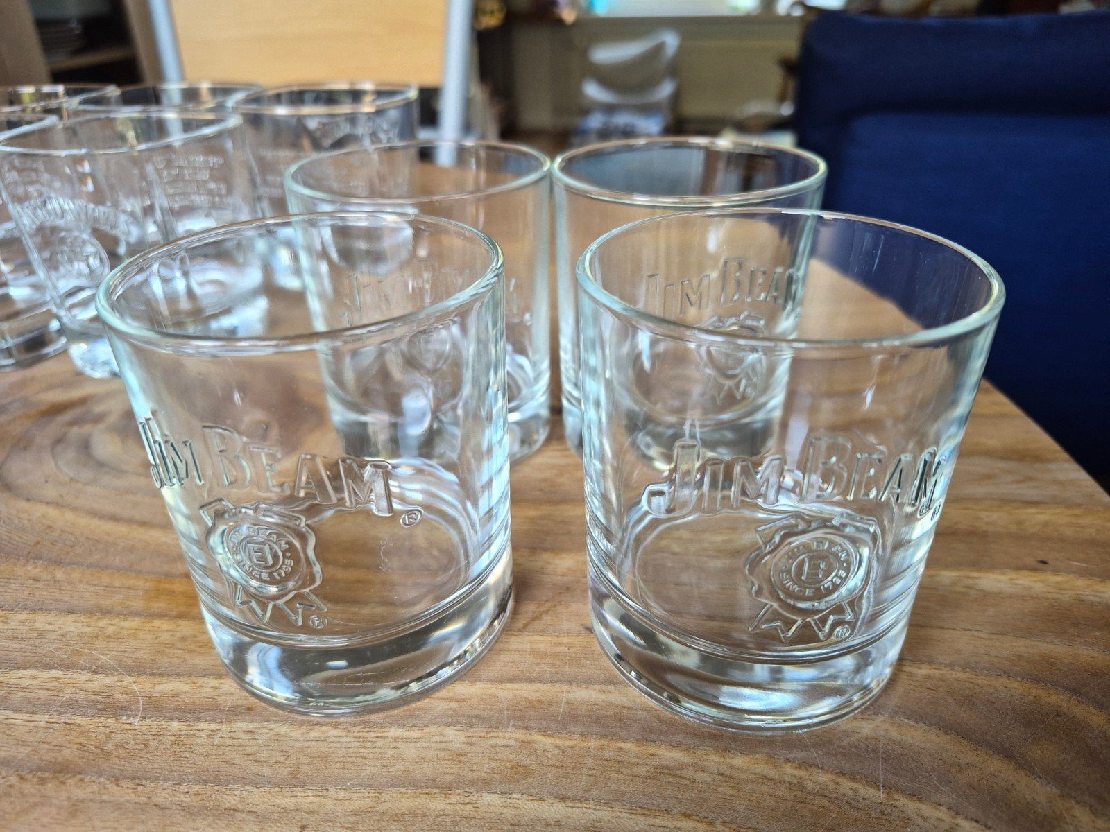 Set van 4 Jim Beam glazen, Ophalen, Zo goed als nieuw, Overige merken, Glas