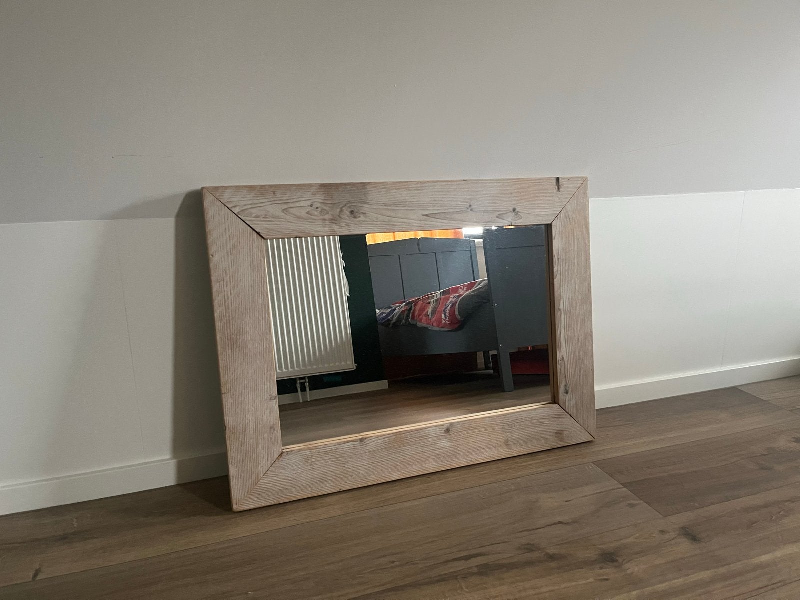 Houten spiegel 77x56 cm, Huis en Inrichting, Ophalen, Gebruikt, 75 tot 100 cm, Minder dan 100 cm