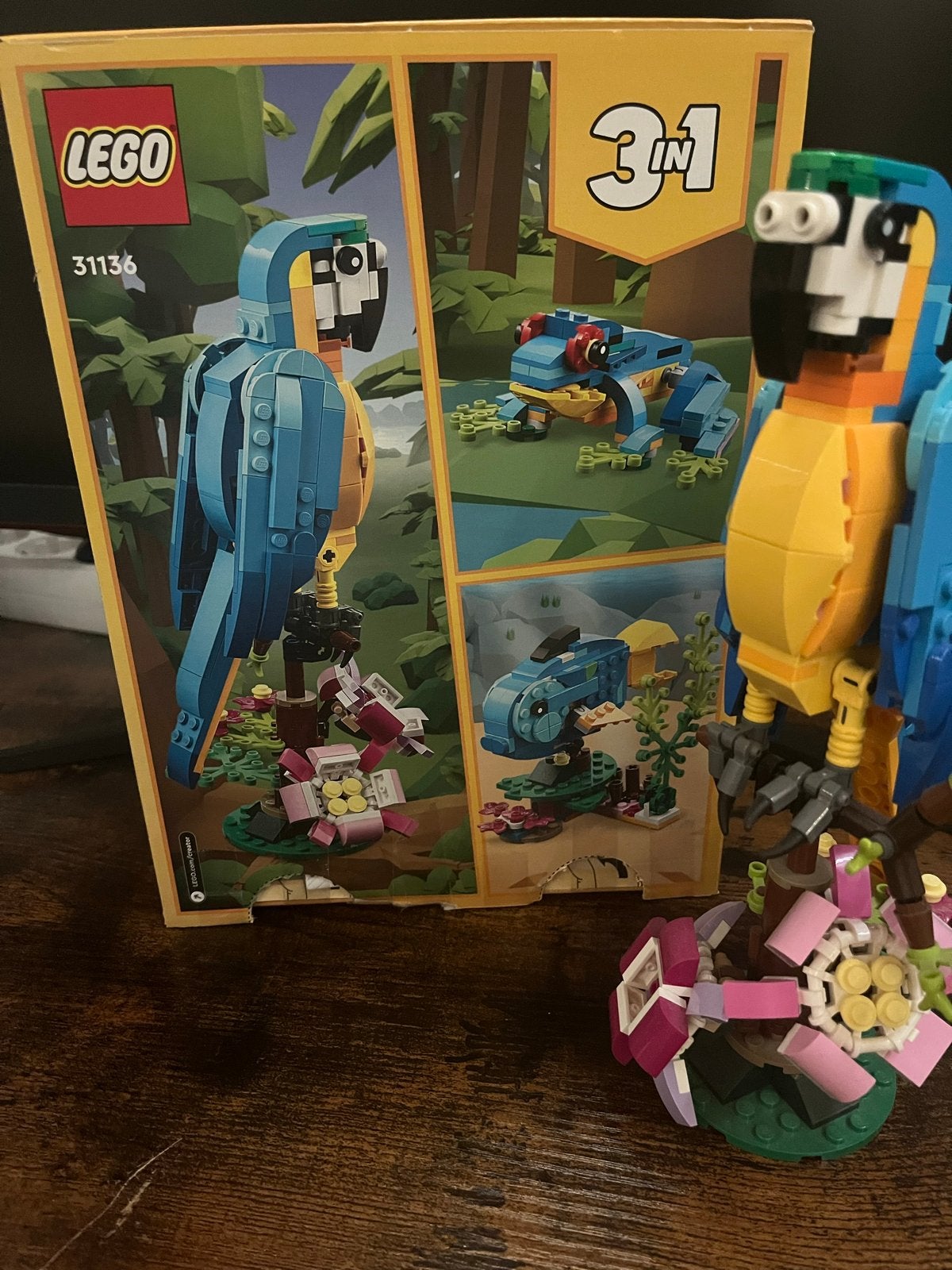 LEGO Creator 3in1 Exotische Papegaai 31136, Lego, Ophalen of Verzenden, Zo goed als nieuw, Compleet