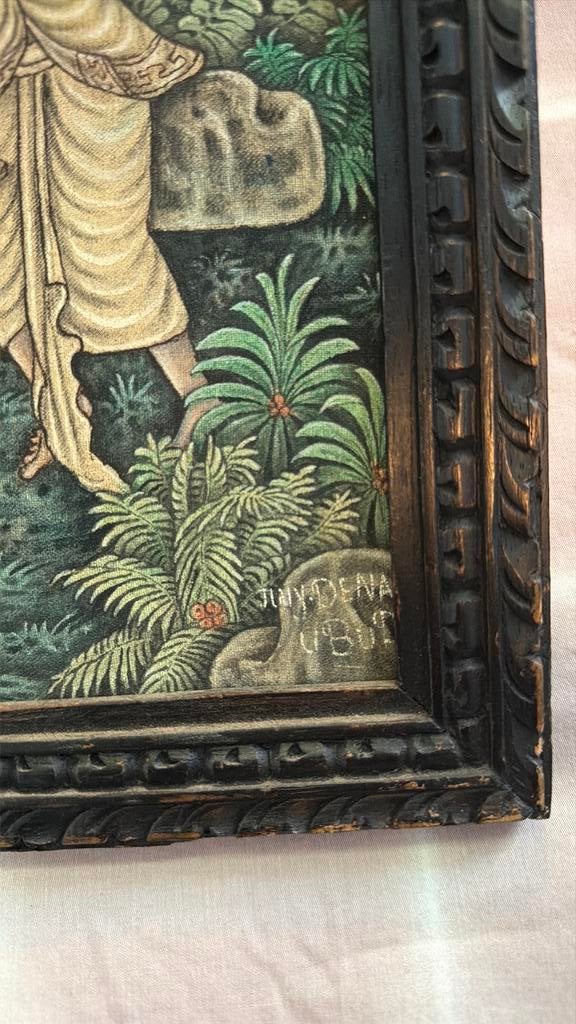 Indische schilderij op doek, Johnny Dana UB Bali, Ophalen of Verzenden