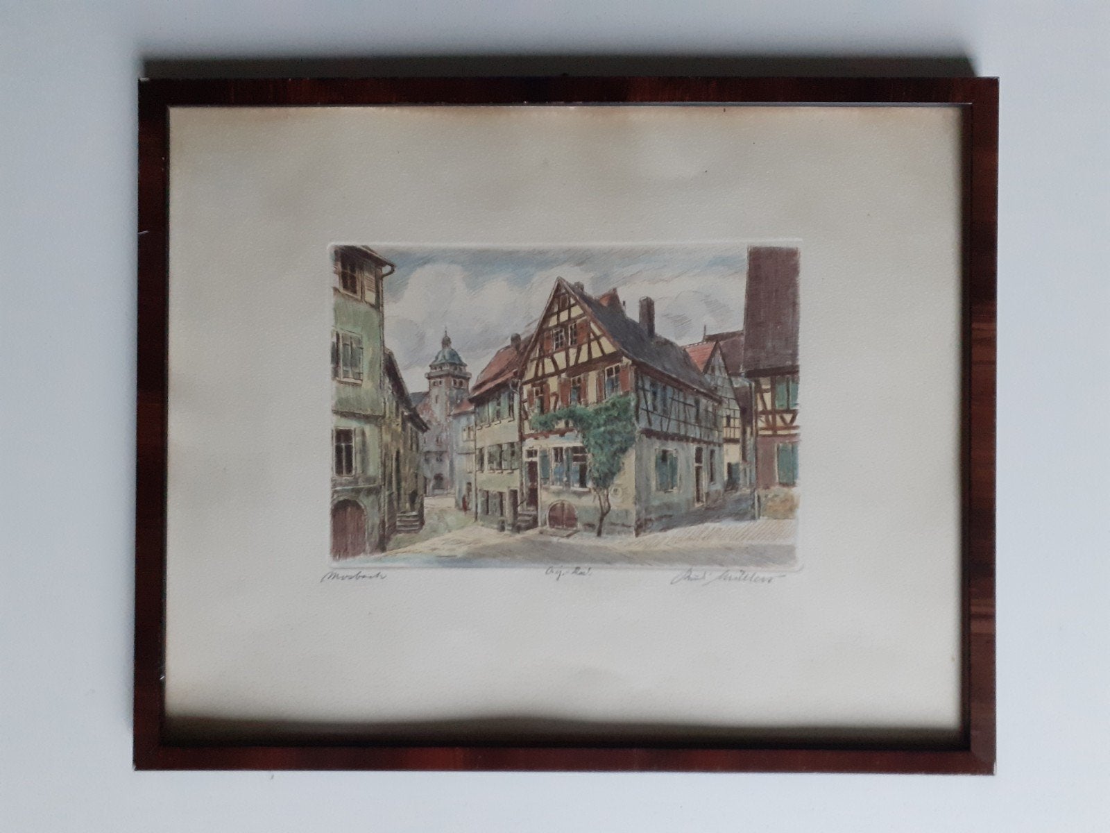 Litho Mosbach gesigneerd, Antiek en Kunst, Kunst | Litho's en Zeefdrukken, Gesigneerd, Ophalen of Verzenden, Overige onderwerpen