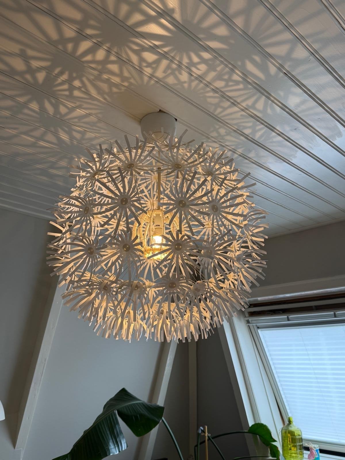 IKEA Maskros hanglamp - Grote papieren bloemlamp, Ophalen, Zo goed als nieuw, Kunststof, E27 (groot)