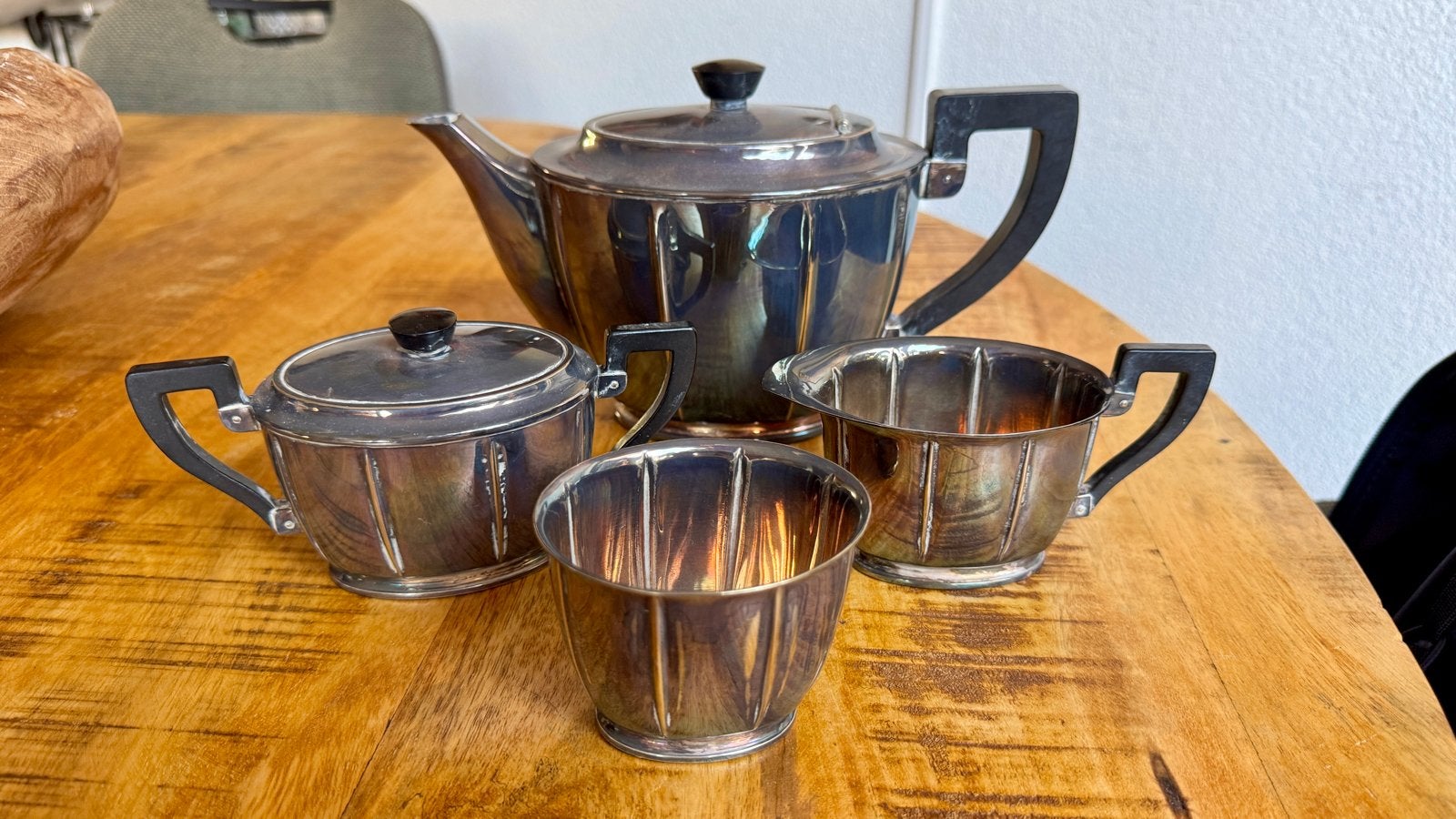 Vintage Gero 90 Verzilverd Koffie- en Theeservies, Antiek en Kunst, Ophalen of Verzenden, Zilver